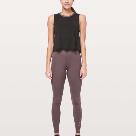 Lululemon x Soul Cycle Purple Taupe Ride & Reflect Tight 28” Size US 2 - Picture 5 of 7